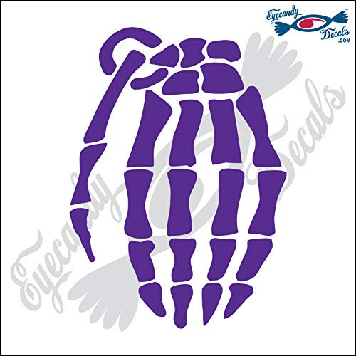 Eyecandy Decals Grenade of Bones 6" Purple Decal