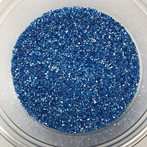 Blue Sapphire Crystalz Sugar Crystals Topping Sprinkles 8 ounces colored sugar