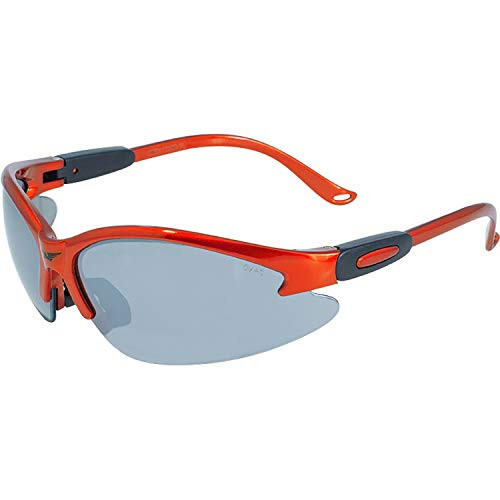 Global Vision Cougar Safety Sunglasses Orange Frame Flash Mirror Lens ANSI Z87.1