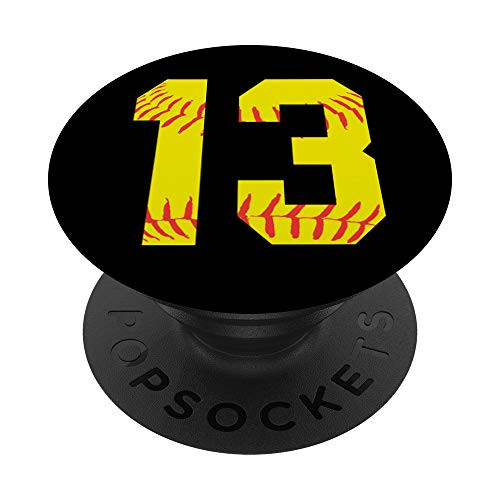 Softball Player Gift 13 Years Old Sport Birthday PopSockets PopGrip  Swappable Grip for Phones  and  Tablets