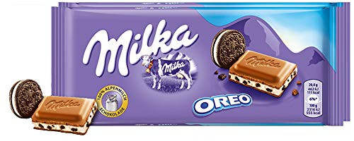 Milka and Oreo Chocolate Bar Candy Original German Chocolate 100g 3.52oz Pack of 2 Milka and Oreo Chocolate Bar Candy Original German Chocolate 100g 3.52oz Pack of 2