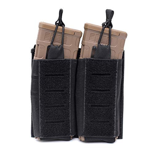 Double Mag Pouch Molle Open-Top Double Magazine Pouch for M4 M16 AR AK Rifle Magazines Black Double Mag Pouch Molle Open-Top Double Magazine Pouch for M4 M16 AR AK Rifle Magazines Black