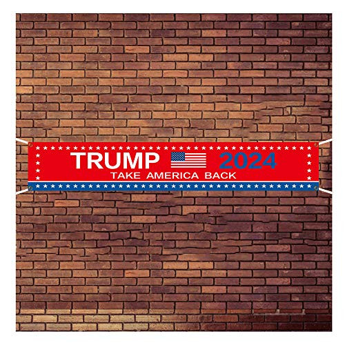 Donald Trump Flag 2024 Re-Elect Trump 2024 Take America Back Banner Outdoor Decoration Banner 19.5 x118 Inch