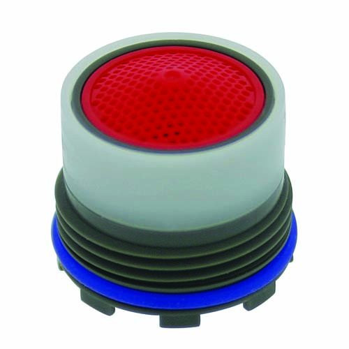Neoperl 13 0000 5 Standard Flow Cache Perlator HC Aerator  Tom Thumb Size  2.2 GPM  Red Dome  Honeycomb Screen  Aerated Stream  M16.5 x 1 Threads  Plastic  0.591" Height