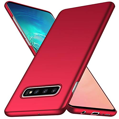 Superyong Samsung Galaxy S10 Plus Case Slim Cover Matte Finish Coating Thin Phone Case Cover,Hard PC Bumper Shockproof Case for Samsung Galaxy S10 Plus Smartphone-Red