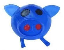 Gift Depot TM Squeeze Splat Balls Squishy Toys Stress Relief Cute Soft Sticky MESH Ball  Pig Blue