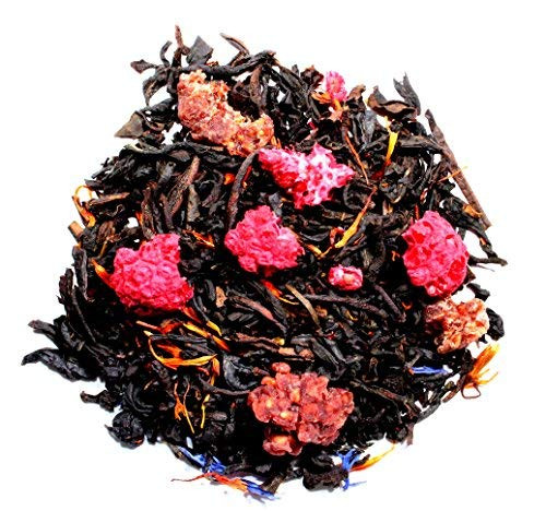 Nelson's Tea - Raspberry Earl Grey - Black Loose Leaf Tea - Black tea  dried raspberries  and safflower petals - 2 oz.