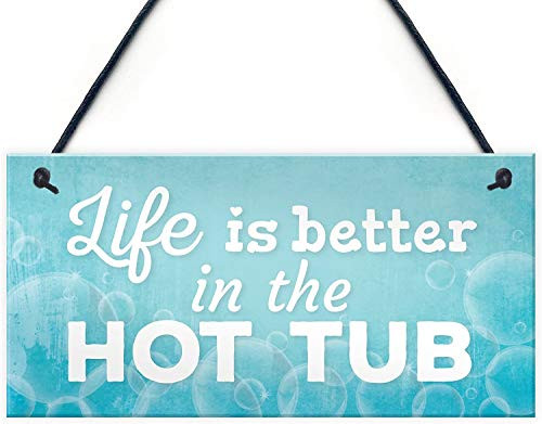 vogue Goose Novelty Hot Tub Sign Garden Decor Hanging Wall Shed Outdoor Plaque Jacuzzi Pool Summer Sign