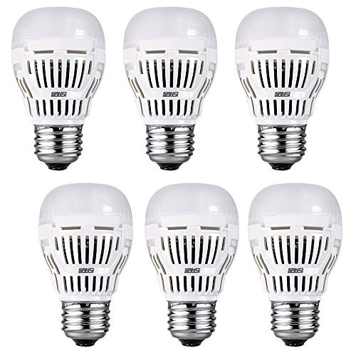 SANSI 8W (80-60 Watt Equivalent) A15 LED Light Bulbs, 800 Lumens Daylight 5000K LED, E26 Base, Non-Dimmable Bright LED Bulbs, 6-pack