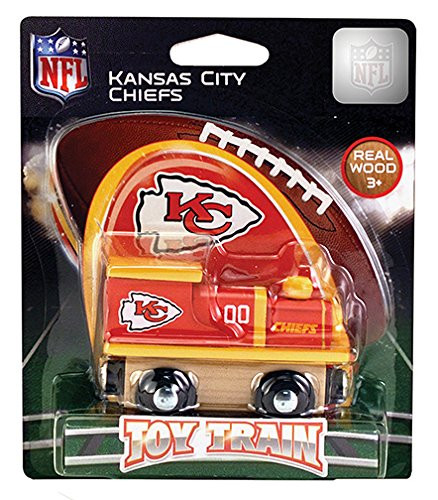 MasterPieces NFL Kansas City Chiefs Real Wood Toy Train  For Ages 3Plus