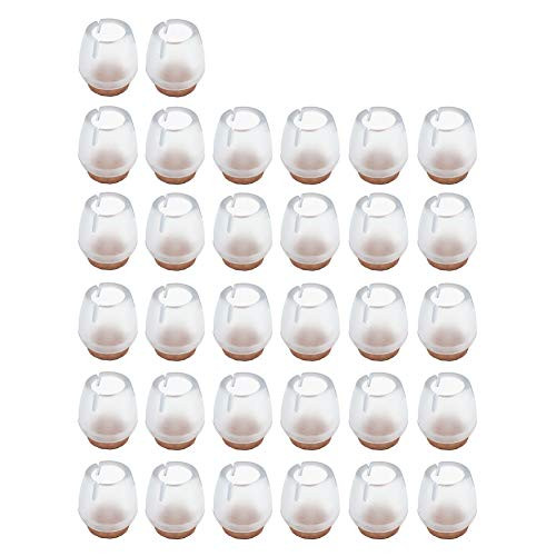 BTMB 32Pcs Chair Leg Caps Furniture Table Feet Pads Covers Silicone Floor Protector