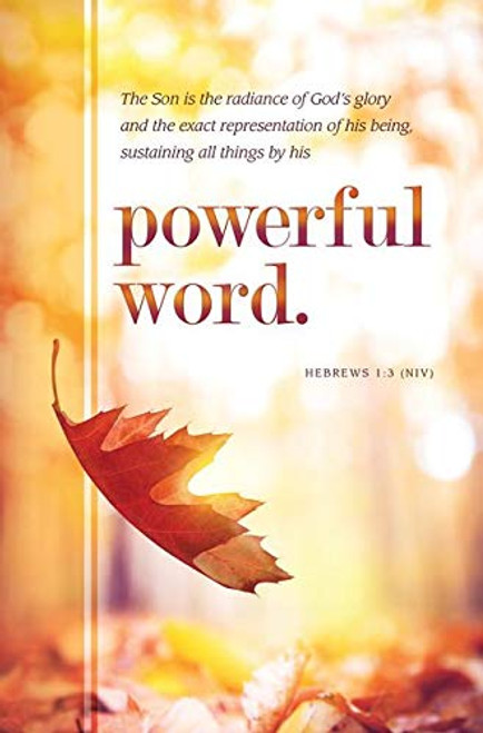 General Worship Bulletin -"His Powerful Word" - NIV Scripture -  Package of 100