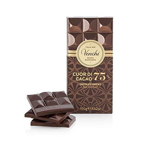 Venchi Cuor di Cacao 75% Extra Dark Chocolate Bar 3.52oz Venchi Cuor di Cacao 75% Extra Dark Chocolate Bar 3.52oz