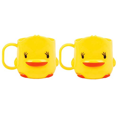 Cabilock 2Pcs 300ML Toothbrush Tumbler Cup Thickened Cartoon Toothbrush Cups Kids Mouthwash Cups Bathroom Toothbrush Holder