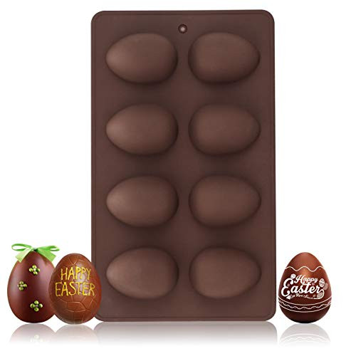 Easter Egg Shaped Silicone Baking Mold  Non Stick Egg Chocolate Candy Molds  Silicone Egg Mold for Easter Day DIY Candy Chocolate Jelly Fondant Making Soap Making 1 PCS