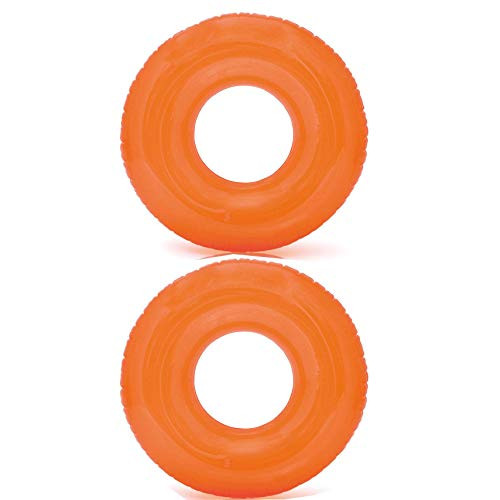 Intex 59260EP Colorful Transparent Inflatable Swimming Pool Tube Raft  2 Pack