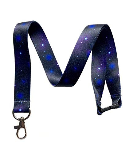 Galaxy Print Break Away Lanyard Key Chain Id Badge Holder