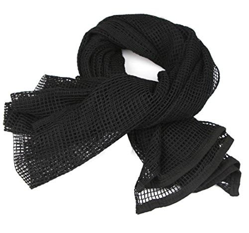 KINGREE Sniper Veil  Scrim Net Scarf  Tactical Sniper Face Veil  Cheche Foulard Filet Scarf   Black