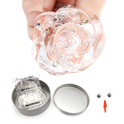 Clear Slime, Crystal Putty Stretchy Slime Toy, Slime Crunchy, Soft Crystal Slime, Liquid Glass Putty, Transparent Crystal Stress Reliever Putty Toy, For Kids And Adults, Non-Toxic (Liquid Glass)