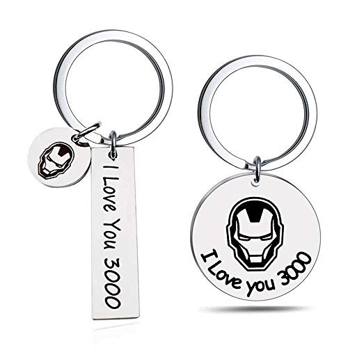I Love You 3000 Keychain Iron Man Gift Avengers Endgame Avengers Fan Gift Tony Stark Gift Couples Keychain for Boyfriend Girlfriend Husband Wife Father Mom 2pcs I Love You 3000 Keychain Iron Man Gift Avengers Endgame Avengers Fan Gift Tony Stark Gift Couples Keychain for Boyfriend Girlfriend Husband Wife Father Mom 2pcs