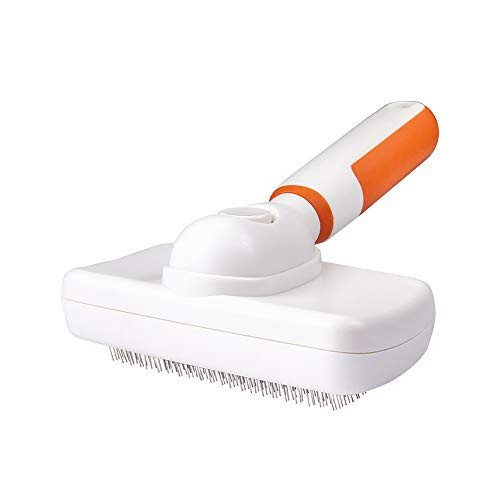 Furrykid Self Cleaning Slicker Brush  Dog Brush and Cat Brush Shedding Grooming Tool for Pets - Gently Removes Loose Undercoat  Mats and Tangled Hair