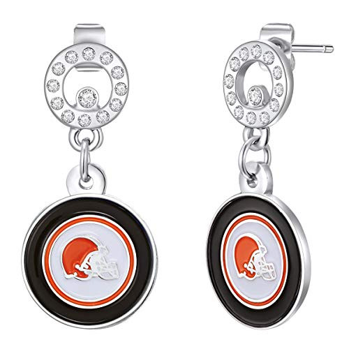 NFL Cleveland Browns Circle Post Earrings NFL Cleveland Browns Circle Post Earrings