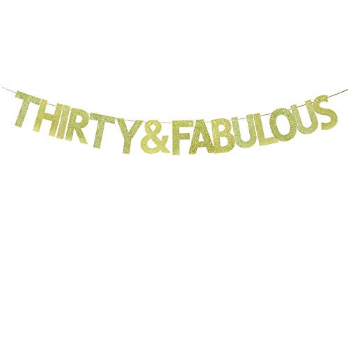 Thirty  and  Fabulous Banner  Glitter 30 Fabulous Banner 30th Birthday Party Decor  Thirty Years Old Birthday Decor Photo Booth Props  30th Birthday Party Decorations.