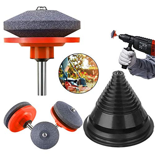 Righthome 4 PCS Lawn Mower Blade Sharpener for Drill  Universal Lawn Tool  Lawnmower Sharpener for Power Drill Hand Drill and Lawn Mower Blade Balancer  Drill Bit Sharpener