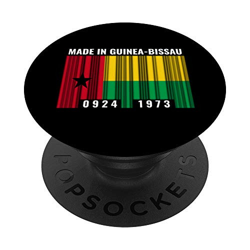 Guinea-Bissau Heritage Guinea-Bissauan Roots Barcode PopSockets PopGrip  Swappable Grip for Phones  and  Tablets