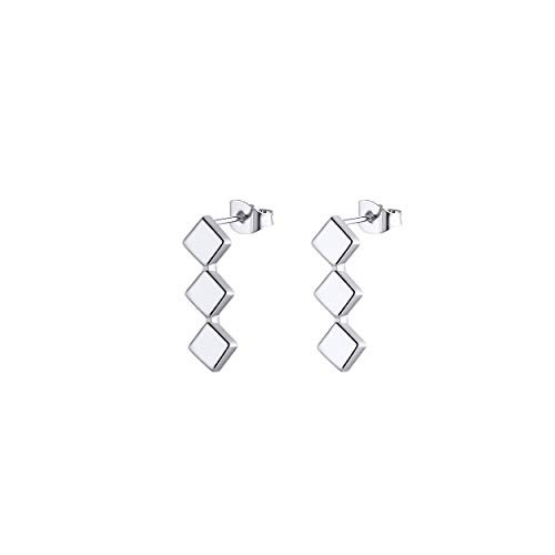 Tewiky 14k Gold Stud Earrings Tiny Mini Bar Stud Earrings for Women Cartilage Tragus Hypoallergenic Minimalist Earrings
