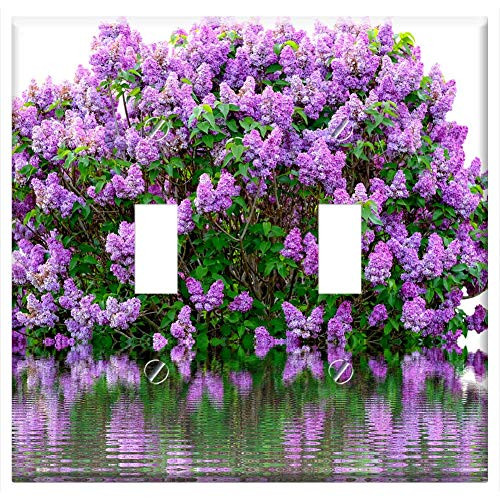 Switch Plate Double Toggle - Lilac Spring Purple Nature Lilac Flower Garden