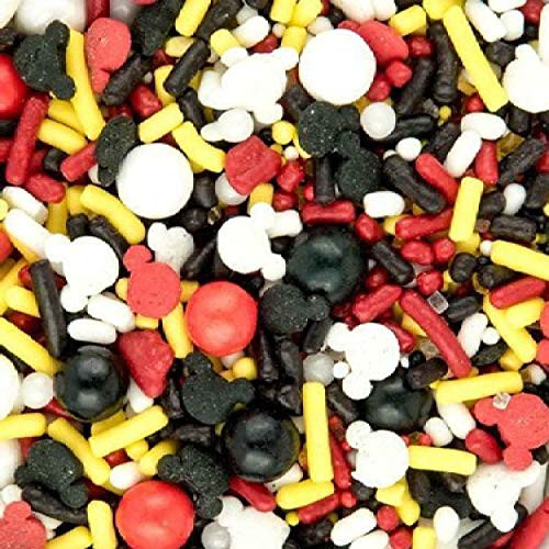 Fun Mouse Sprinkles for Cake Cookie Cupcake Decorating and Baking - Fancy Edible Cake Sprinkles and Toppings in Yellow Jimmies White Nonpareils Black Sugar Crystal and Red Sugar Pearl Sprinkles Fun Mouse Sprinkles for Cake Cookie Cupcake Decorating and Baking - Fancy Edible Cake Sprinkles and Toppings in Yellow Jimmies White Nonpareils Black Sugar Crystal and Red Sugar Pearl Sprinkles