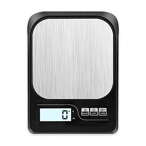 chusecure Food Scale Digital Weight Grams and Oz Kitchen Scale Gram Scale Baking Scale 11 lb 1g 0.1oz Precise Graduation Small Scale for Cooking Weight Loss Waterproof Platform Backlit LCD  Black