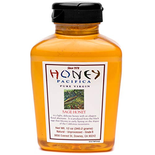 Honey Pacifica Sage Honey 12 oz. Squeeze Jar Unfiltered Unprocessed Honey Direct From a California Beekeeper Honey Pacifica Sage Honey 12 oz. Squeeze Jar Unfiltered Unprocessed Honey Direct From a California Beekeeper