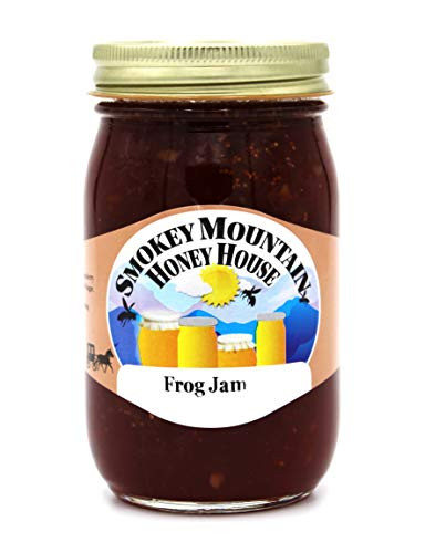 Smokey Mountain Honey House Frog Jam - Gourmet Fruit Jam Made with Fresh Figs  Raspberries  Orange Peel  and Ginger - Unique and Rare Fruit Spread - From the Farm to the Table - 16 oz Jar