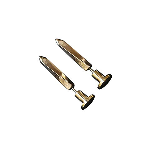 Punk Nails Earrings 316L Titanium Steel Puncture Piercing Exaggerated Screw Stud Earrings for Men Jewelry-Gold