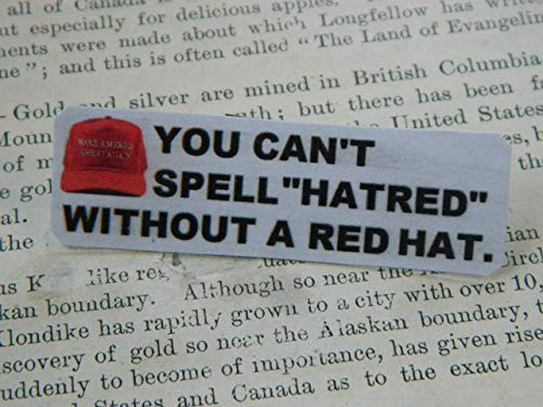 Anti-Trump Lapel Pin You Can't Spell Hatred Without Red Hat