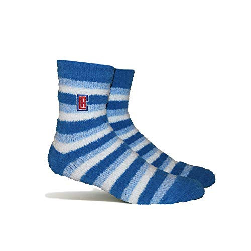 PKWY NBA Los Angeles Clippers Fuzzy Steps Crew Socks  Medium