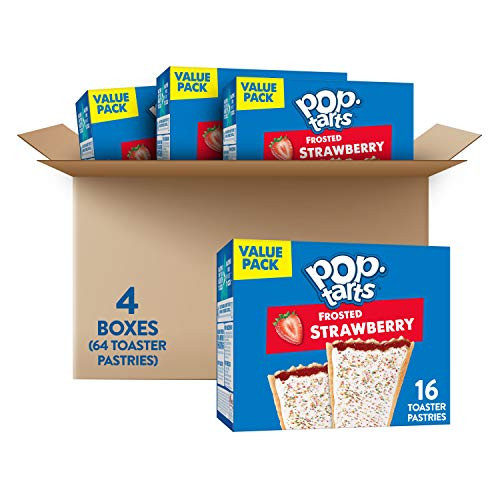 Pop-Tarts  Breakfast Toaster Pastries  Frosted Strawberry  Fun Snacks for Kids  64 Toaster Pastries