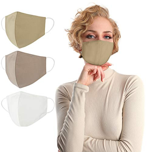 3pcs X 1 Pack of Facial Mark Water Repellent fabric 2 layers reusable