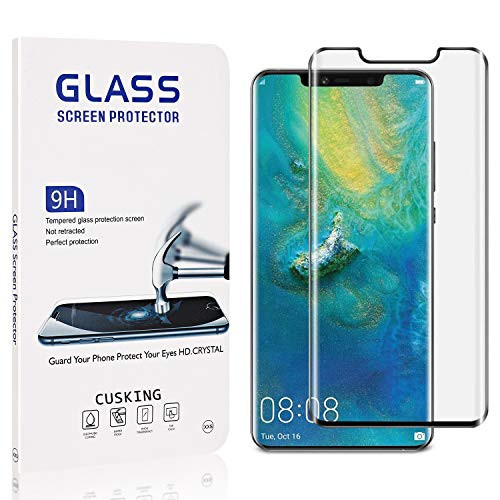 Screen Protector for Huawei Mate 20 Pro  CUSKING Ultra Clear Screen Protector for Huawei Mate 20 Pro  9H Hardness Tempered Glass  Ultra Clear  Anti Scratch  1 Pack