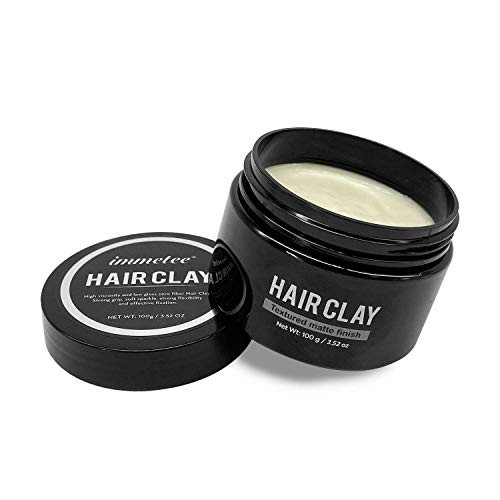 immetee Hair Clay  Hair Paste Matte with Flexible Hold  and  Low Shine  Natural Hair Pomade for Men  Zero Fiber Styling Wax for All Hair Types  Long Lasting Hairstyle Clay  100g  3.52 Oz