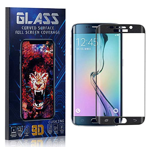 Screen Protector for Galaxy S6 Edge  CUSKING HD Crystal Clear Tempered Glass Screen Protector for Samsung Galaxy S6 Edge  Bubble Free  9H Hardness  1 Pack