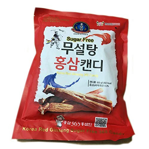 LENITH  HongSamIn Korean Premium Red Ginseng Candy Sugar Free 500g  17.6 oz    Hongsam Candy   Hard Candy