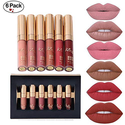 Shouhengda Liquid Lipstick Lipgloss set Matte Lipgloss Long-lasting Lip Gloss Waterproof Nude Lip Tint Lipsticks Lipstick Kit 6Pcs set A Style Shouhengda Liquid Lipstick Lipgloss set Matte Lipgloss Long-lasting Lip Gloss Waterproof Nude Lip Tint Lipsticks Lipstick Kit 6Pcs set A Style