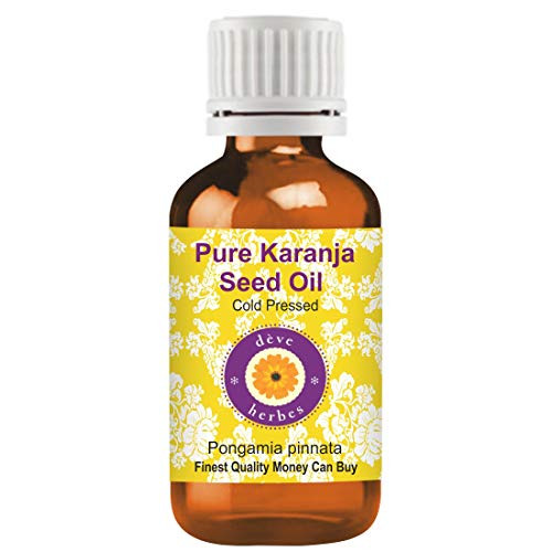 Deve Herbes Pure Karanja Seed Oil  Pongamia pinnata  100% Natural Therapeutic Grade Cold Pressed 100ml  3.38 oz