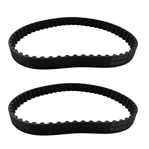 HASMX Vacuum Belt Replacement for Tristar A101 Vacuum Cleaner Models EXL MG1 MG2 Power Nozzle Head Belts  Black  2-Pack