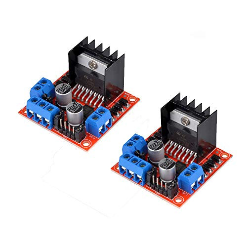 Ivolador 2PCS L298N Motor Drive Controller Board DC Dual H-Bridge Robot Stepper Motor Control and Drives Module for Arduino Smart Car Power UNO MEGA R3 Mega2560