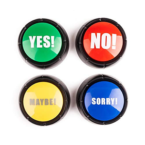 Set of 4 , The NO, YES, SORRY and MAYBE Buttons Set of 4 , The NO, YES, SORRY and MAYBE Buttons