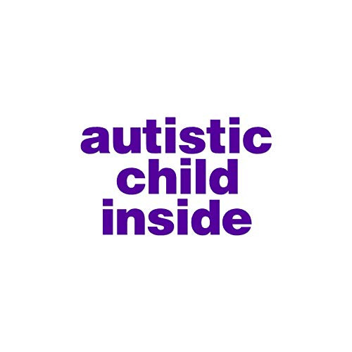 Autistic Child Inside - Vinyl Decal Sticker - 9.25" x 5.75" - Purple Autistic Child Inside - Vinyl Decal Sticker - 9.25" x 5.75" - Purple
